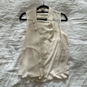 Theory silk crème top